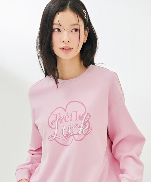 CHASECULT(チェイスカルト)の「レディースポイント刺繍スウェットTシャツ-DARG5161B0P(スウェット・レディース・PINK・90/85)」の2枚目の写真