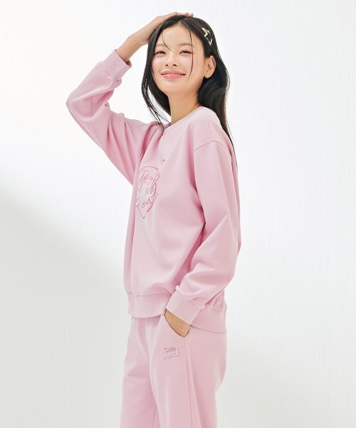 CHASECULT(チェイスカルト)の「レディースポイント刺繍スウェットTシャツ-DARG5161B0P(スウェット・レディース・PINK・90/85)」の3枚目の写真