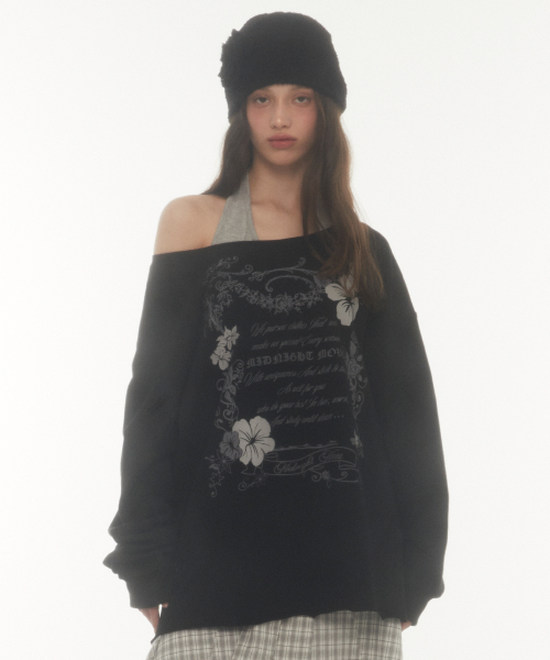 Midnight Move(ミッドナイトムーブ)の「vt fl mtm (black)(スウェット・レディース・その他・FREE)」の2枚目の写真