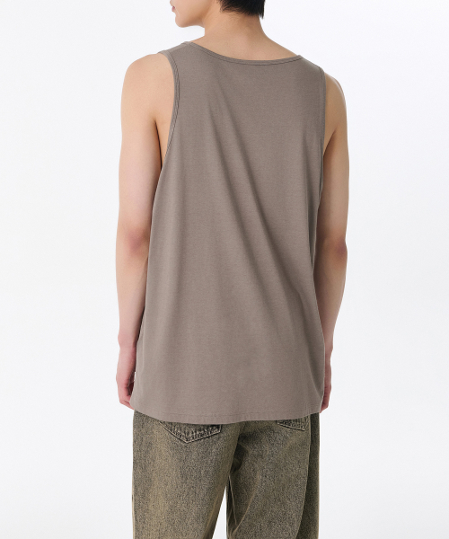 MUSINSA STANDARD（ムシンサスタンダード）の「リラックスドCRタンクトップ[トープ]（Tシャツ/カットソー・メンズ・その他・SMALL/MEDIUM/LARGE/X-LARGE/XX-LARGE/XXX-LARGE）」の4枚目の写真