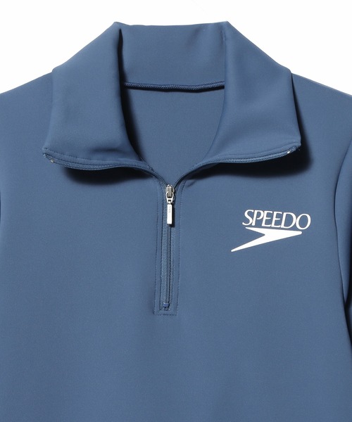 Speedo(スピード)の「SPEEDO / マイコンフィロングスリーブジップトップス(ラッシュガード・レディース・ブルー・LARGE)」の3枚目の写真