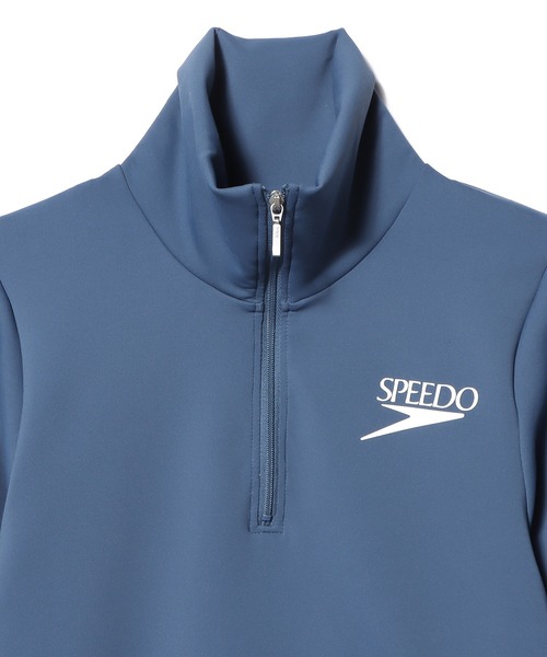 Speedo(スピード)の「SPEEDO / マイコンフィロングスリーブジップトップス(ラッシュガード・レディース・ブルー・LARGE)」の5枚目の写真