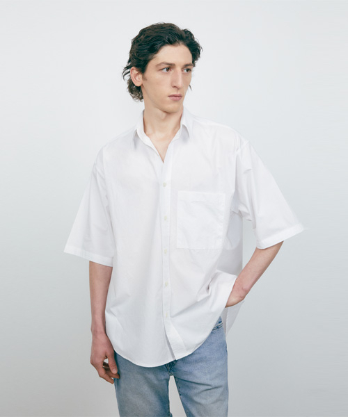 VTWO(ブイツー)の「ウォッシングポケットバクシハーフシャツ_ホワイト(シャツ/ブラウス・メンズ・その他・SMALL/MEDIUM/LARGE)」の1枚目の写真