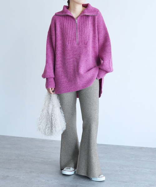 reca（レカ）の「ジャガードニットフレアパンツ（その他パンツ・レディース・ブラック/グレー/キャメル・FREE）」の5枚目の写真