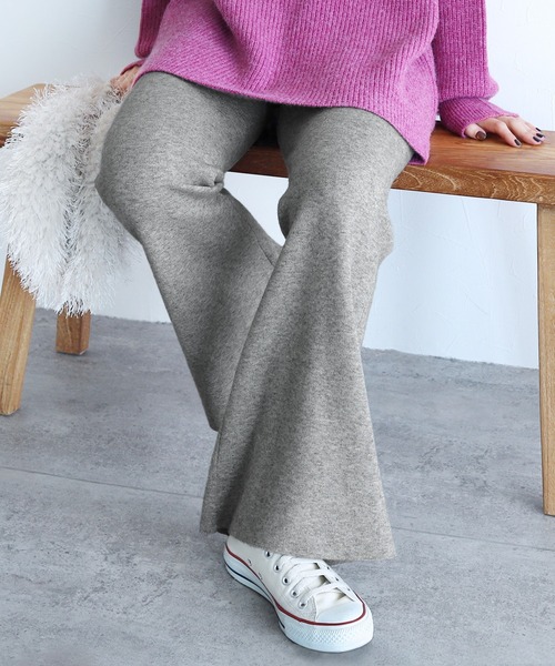 reca（レカ）の「ジャガードニットフレアパンツ（その他パンツ・レディース・ブラック/グレー/キャメル・FREE）」の6枚目の写真