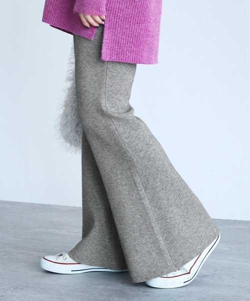 reca（レカ）の「ジャガードニットフレアパンツ（その他パンツ・レディース・ブラック/グレー/キャメル・FREE）」の7枚目の写真