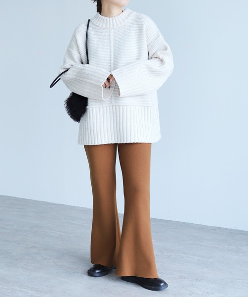 reca（レカ）の「ジャガードニットフレアパンツ（その他パンツ・レディース・ブラック/グレー/キャメル・FREE）」の10枚目の写真