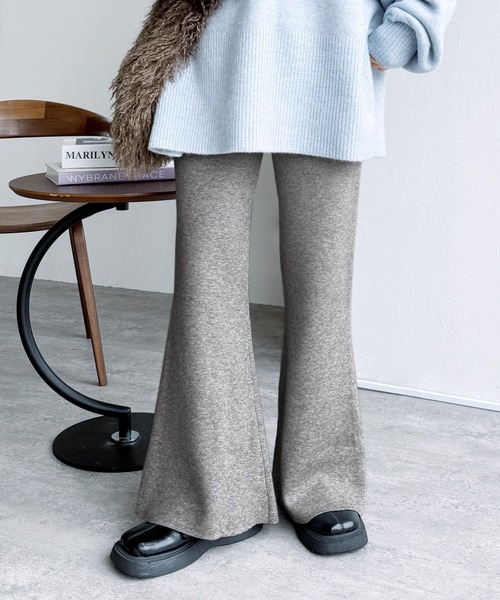 reca（レカ）の「ジャガードニットフレアパンツ（その他パンツ・レディース・ブラック/グレー/キャメル・FREE）」の21枚目の写真