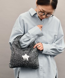 LAZY SUSAN（レイジースーザン）の「ミニバッグ　スターラメニット（トートバッグ）」