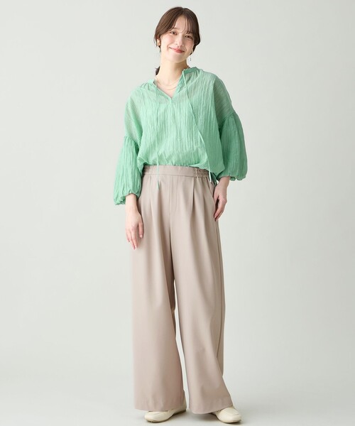 ANY(エニィ)の「イージーケアライトストレッチワイドパンツ(その他パンツ・レディース・ライトグレー系/ネイビー系/ブルー系/ブラウン系/アイボリー系1/ライトイエロー系・SMALL/MEDIUM/LARGE)」の15枚目の写真