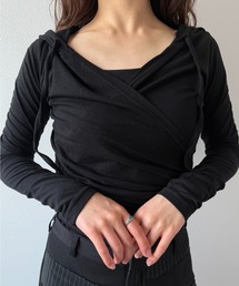 【ZOZO限定】フーディー ラップカットソー