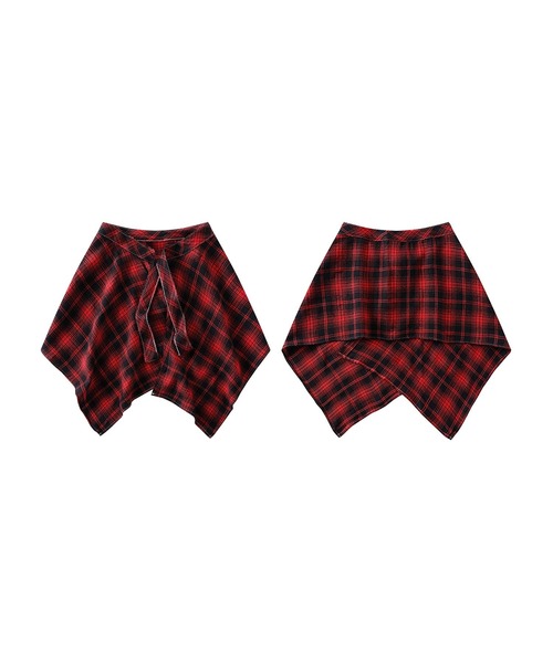 HOOK(フック)の「HOOK -select- チェック柄付け裾 腰巻(その他パンツ・メンズ・ライトブルー/クリーム/ブルー/イエロー/オレンジ/レッド/ワインレッド・FREE)」の5枚目の写真