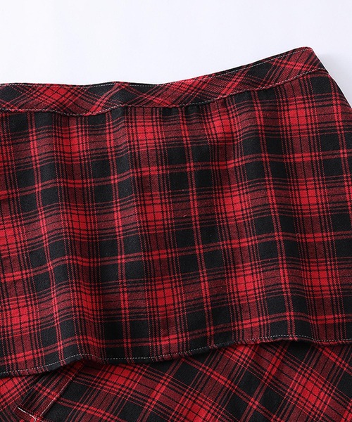 HOOK(フック)の「HOOK -select- チェック柄付け裾 腰巻(その他パンツ・メンズ・ライトブルー/クリーム/ブルー/イエロー/オレンジ/レッド/ワインレッド・FREE)」の22枚目の写真