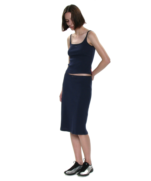 PARTIMENTO WOMEN(パルティメントウィメン)の「PWC レーストリムアイレットスリーブレス_ネイビー(Tシャツ/カットソー・レディース・その他・SMALL/MEDIUM/LARGE)」の6枚目の写真