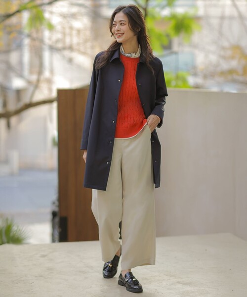 J.PRESS（ジェイプレス）の「Traditional print  スクエア スカーフ（バンダナ/スカーフ・レディース・ネイビー系5/黄土色系5・F）」の3枚目の写真