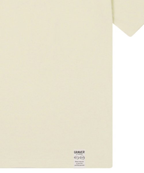 GRAVER（グレーバー）の「[ユニセックス]ストロベリーリバースロゴ半袖Tシャツ_サンドベージュ（Tシャツ/カットソー・レディース・ベージュ・MEDIUM/LARGE/X-LARGE/SMALL）」の4枚目の写真