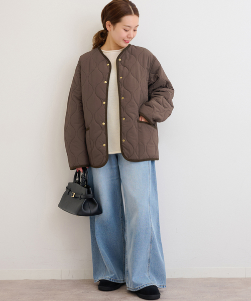 JOURNAL STANDARD relume（ジャーナルスタンダード　レリューム）の「《追加》コクーンキルティングブルゾン（その他アウター・レディース・ブラウン/カーキ/ブラック・FREE）」の10枚目の写真