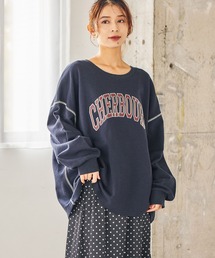 裏毛ステッチロゴスウェット