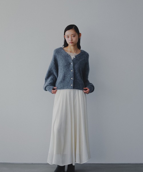 セール】【WEB限定】キンボタンシャギーVネックカーディガン