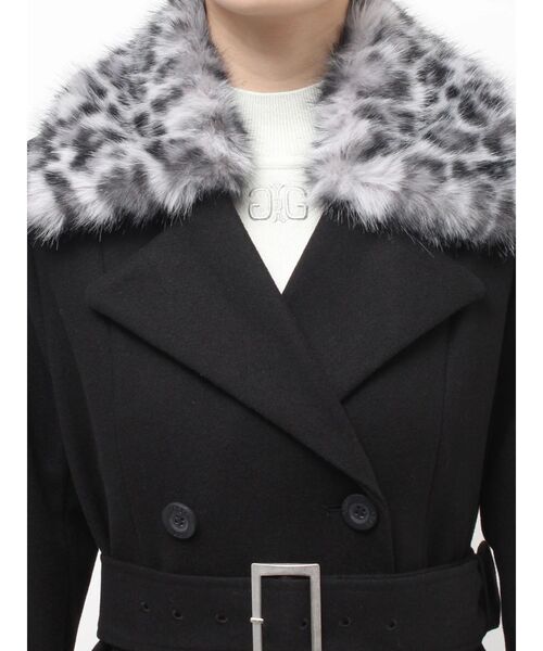 GYDA（ジェイダ）の「ベルト付タイトエコファーロングコート（チェスターコート・レディース・ブラック・FREE）」の11枚目の写真