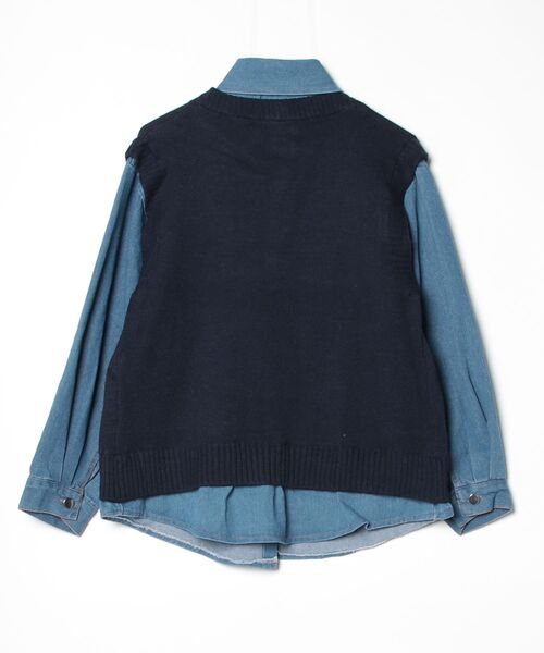 A.N.L(エーエヌエル レーベル)の「A.N.L フェイクレイヤードデニムジャケット(デニムジャケット・レディース・グレー/ネイビー・38)」の15枚目の写真