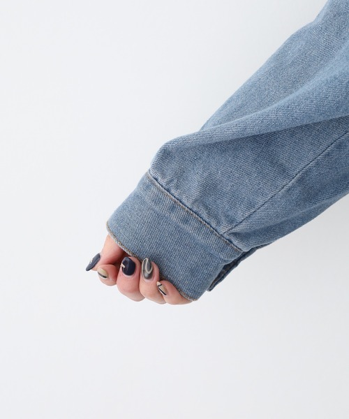 A.N.L(エーエヌエル レーベル)の「A.N.L フェイクレイヤードデニムジャケット(デニムジャケット・レディース・グレー/ネイビー・38)」の14枚目の写真