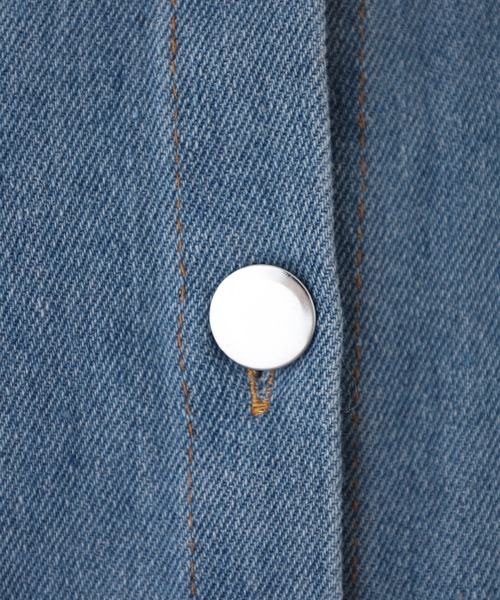 A.N.L(エーエヌエル レーベル)の「A.N.L フェイクレイヤードデニムジャケット(デニムジャケット・レディース・グレー/ネイビー・38)」の11枚目の写真