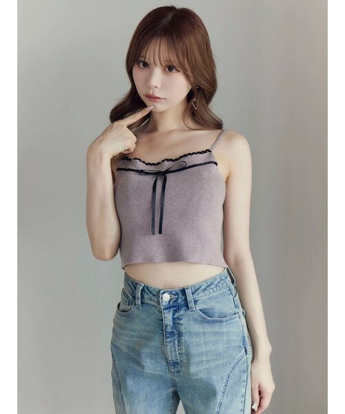 バイカラーキャミニットアンサンブル（ニット/セーター）｜EATME