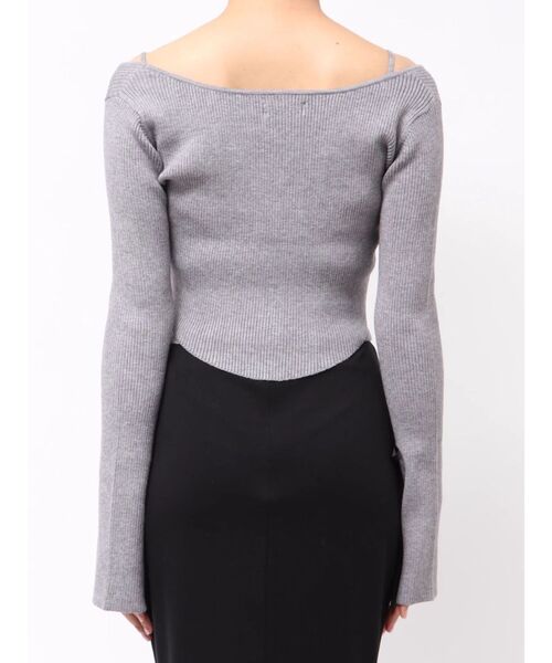 EATME（イートミー）の「バイカラーキャミニットアンサンブル（ニット/セーター・レディース・グレー/ベージュ/ブラック/オフホワイト・FREE）」の20枚目の写真