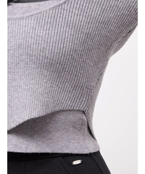 EATME(イートミー)の「バイカラーキャミニットアンサンブル(ニット/セーター・レディース・グレー/ベージュ/ブラック・FREE)」の20枚目の写真