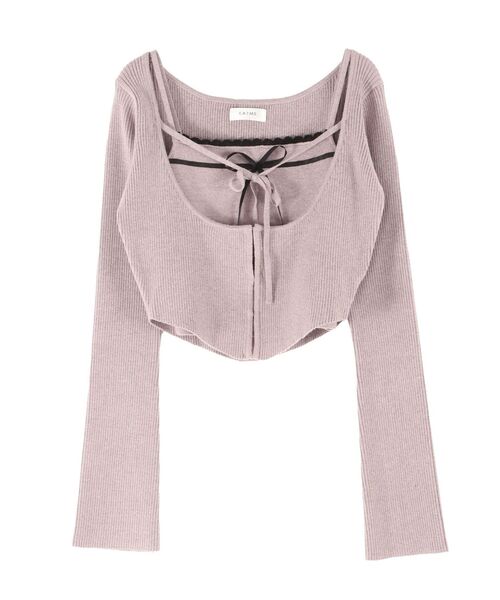 EATME(イートミー)の「バイカラーキャミニットアンサンブル(ニット/セーター・レディース・グレー/ベージュ/ブラック・FREE)」の10枚目の写真