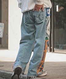 ALL RUNS（オールランズ）の「Sports Muffler Wide Denim Pants サッカーマフラー イージーデニムパンツ（デニムパンツ）」