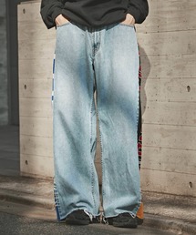 ALL RUNS（オールランズ）の「Sports Muffler Wide Denim Pants サッカーマフラー イージーデニムパンツ（デニムパンツ）」