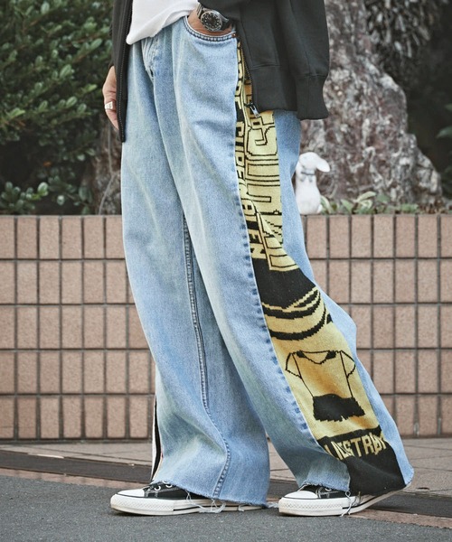ALL RUNS(オールランズ)の「Sports Muffler Wide Denim Pants サッカーマフラー イージーデニムパンツ(デニムパンツ・メンズ・その他1/その他2/その他3/その他4/その他5・FREE)」の5枚目の写真