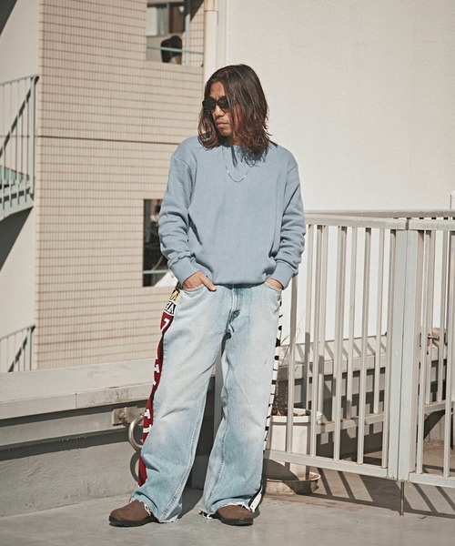ALL RUNS(オールランズ)の「Sports Muffler Wide Denim Pants サッカーマフラー イージーデニムパンツ(デニムパンツ・メンズ・その他1/その他2/その他3/その他4/その他5・FREE)」の6枚目の写真