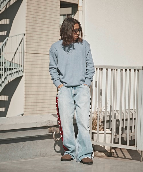 ALL RUNS(オールランズ)の「Sports Muffler Wide Denim Pants サッカーマフラー イージーデニムパンツ(デニムパンツ・メンズ・その他1/その他2/その他3/その他4/その他5・FREE)」の7枚目の写真
