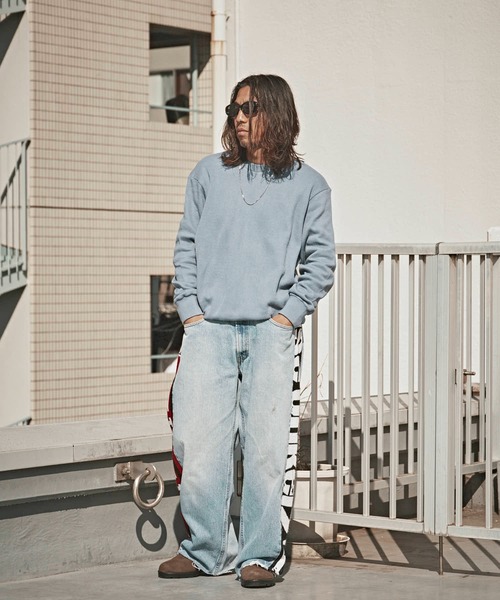 ALL RUNS(オールランズ)の「Sports Muffler Wide Denim Pants サッカーマフラー イージーデニムパンツ(デニムパンツ・メンズ・その他1/その他2/その他3/その他4/その他5・FREE)」の8枚目の写真