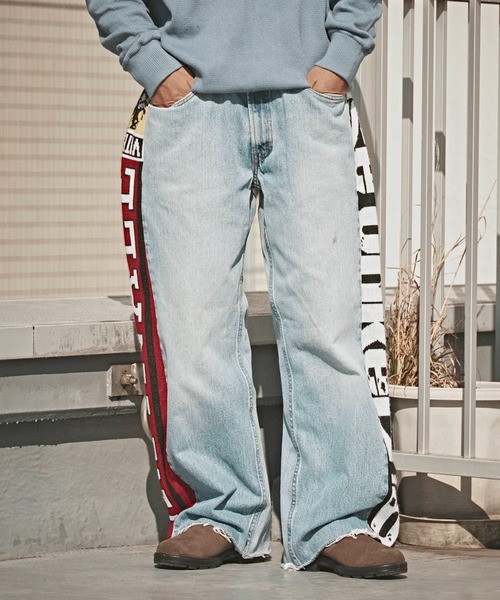 ALL RUNS(オールランズ)の「Sports Muffler Wide Denim Pants サッカーマフラー イージーデニムパンツ(デニムパンツ・メンズ・その他1/その他2/その他3/その他4/その他5・FREE)」の10枚目の写真