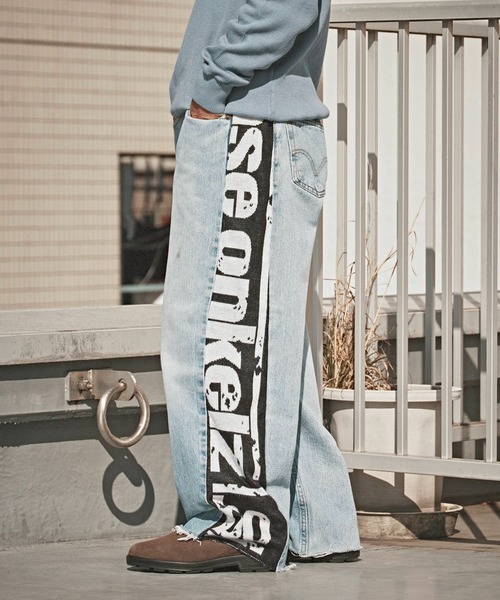 ALL RUNS(オールランズ)の「Sports Muffler Wide Denim Pants サッカーマフラー イージーデニムパンツ(デニムパンツ・メンズ・その他1/その他2/その他3/その他4/その他5・FREE)」の11枚目の写真