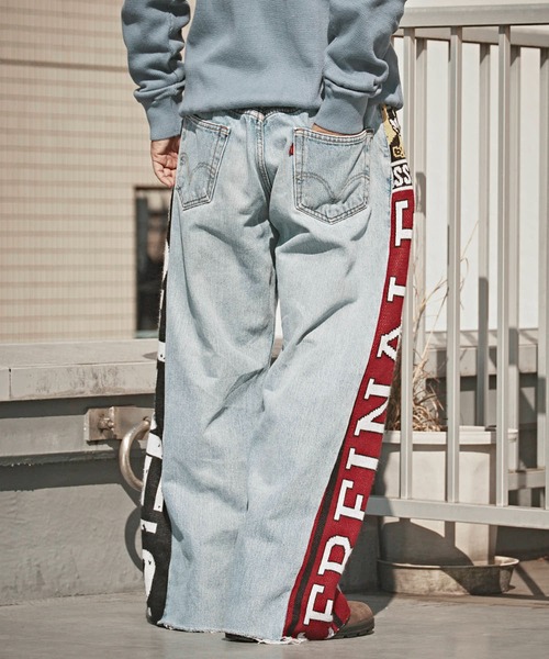 ALL RUNS(オールランズ)の「Sports Muffler Wide Denim Pants サッカーマフラー イージーデニムパンツ(デニムパンツ・メンズ・その他1/その他2/その他3/その他4/その他5・FREE)」の12枚目の写真
