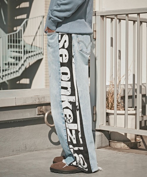 ALL RUNS(オールランズ)の「Sports Muffler Wide Denim Pants サッカーマフラー イージーデニムパンツ(デニムパンツ・メンズ・その他1/その他2/その他3/その他4/その他5・FREE)」の13枚目の写真