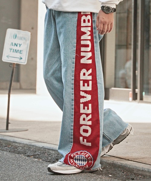 ALL RUNS(オールランズ)の「Sports Muffler Wide Denim Pants サッカーマフラー イージーデニムパンツ(デニムパンツ・メンズ・その他1/その他2/その他3/その他4/その他5・FREE)」の14枚目の写真