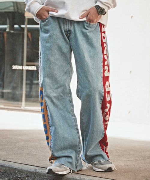 ALL RUNS(オールランズ)の「Sports Muffler Wide Denim Pants サッカーマフラー イージーデニムパンツ(デニムパンツ・メンズ・その他1/その他2/その他3/その他4/その他5・FREE)」の16枚目の写真