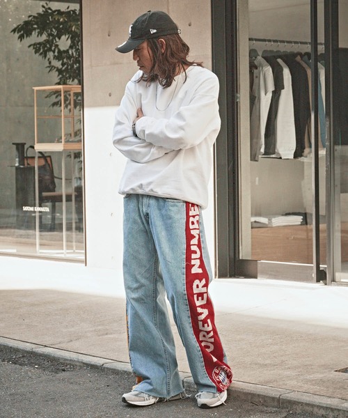 ALL RUNS(オールランズ)の「Sports Muffler Wide Denim Pants サッカーマフラー イージーデニムパンツ(デニムパンツ・メンズ・その他1/その他2/その他3/その他4/その他5・FREE)」の19枚目の写真