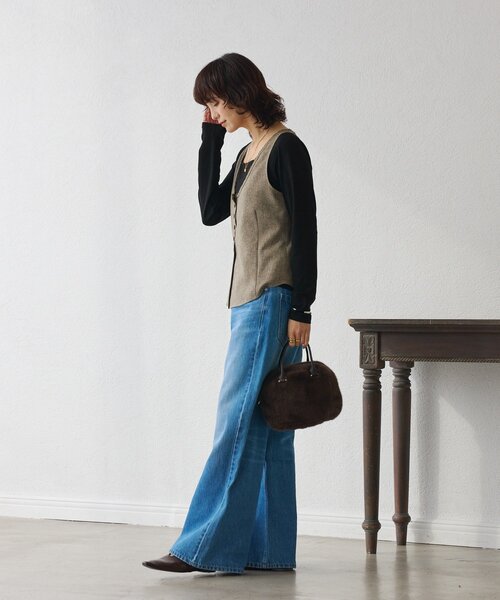 RIVE DROITE（リヴドロワ）の「【セットアップ対応可】ウーリーツイルジレ（ベスト・レディース・ブラウン/グレー・FREE）」の19枚目の写真