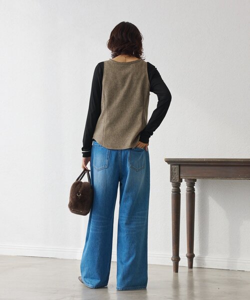 RIVE DROITE（リヴドロワ）の「【セットアップ対応可】ウーリーツイルジレ（ベスト・レディース・ブラウン/グレー・FREE）」の20枚目の写真