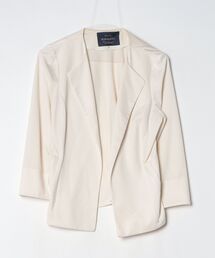 [未使用] JUSGLITTY アイボリー ノーカラージャケット ブランド古着】JUSGLITTY｜ジャスグリッティーのノーカラージャケット