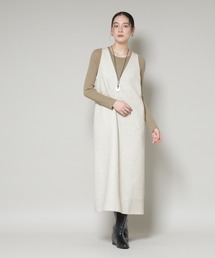 NANO universe | ツイードIラインワンピース×シアーリブニットセット(ワンピース)