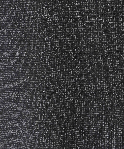 セール】ツイードIラインワンピース×シアーリブニットセット