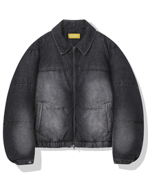 MAINBOOTH（メインブース）の「Vintage Denim Puffer Jacket(BLACK)（ダウンジャケット/コート）」